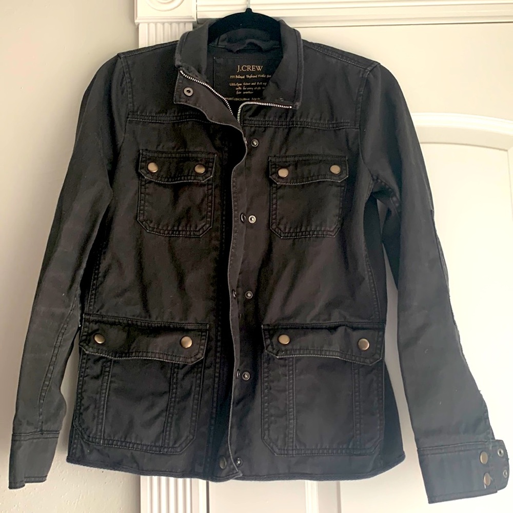 JCrew Relaxed Boyfriend Field Jacket XS olive green